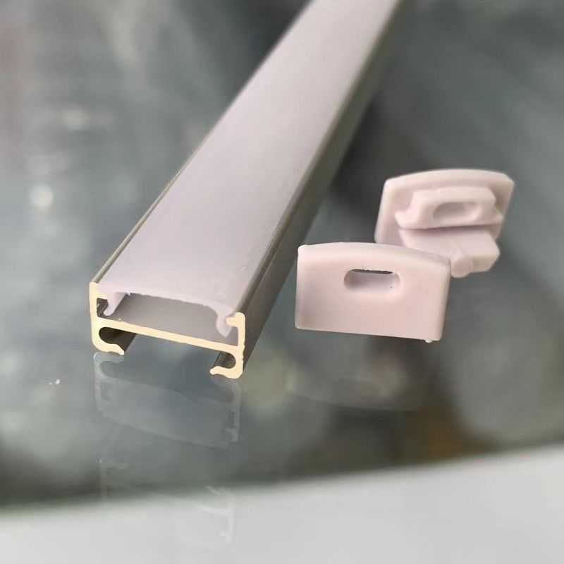CE RoHS LED Nhôm Profile Ánh sáng tuyến tính Clear Milky Cover End Caps Clips Dưới kệ tủ