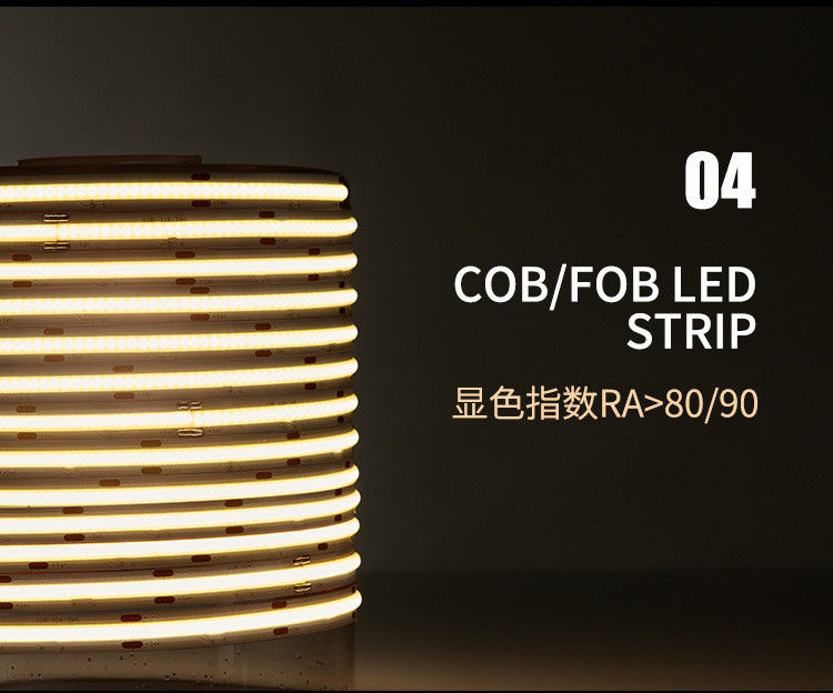 Dải LED 480leds/M COB 12V Mật độ cao 4000K 10W Trang trí nhà