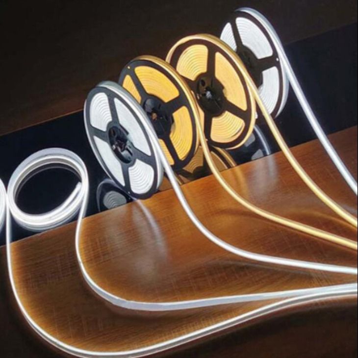Dải đèn LED COB có thể điều chỉnh độ sáng 2 màu 2700-6500K Độ sáng cao 12V 10W