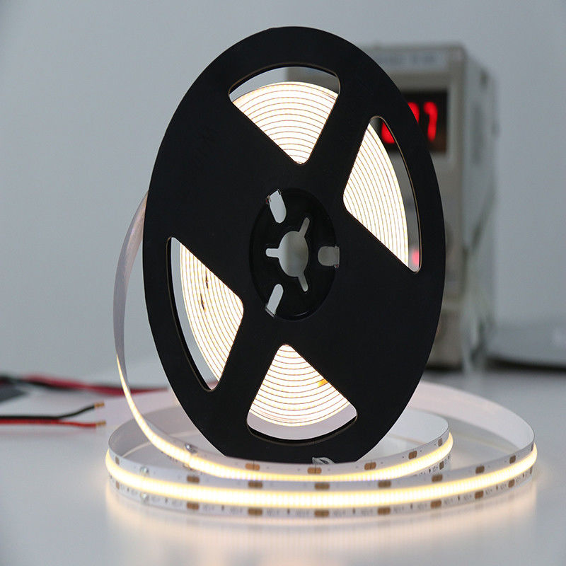 Màu sắc có thể điều chỉnh Màu trắng ấm Đèn LED dải COB 12V 24V 8mm