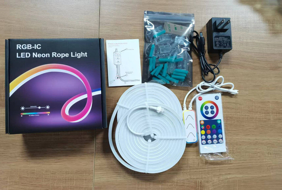 Đèn Neon Dải Silicone 110-120V IP20 / IP65 / IP67 / IP68 Có Bộ Chuyển Đổi Đầu Nối