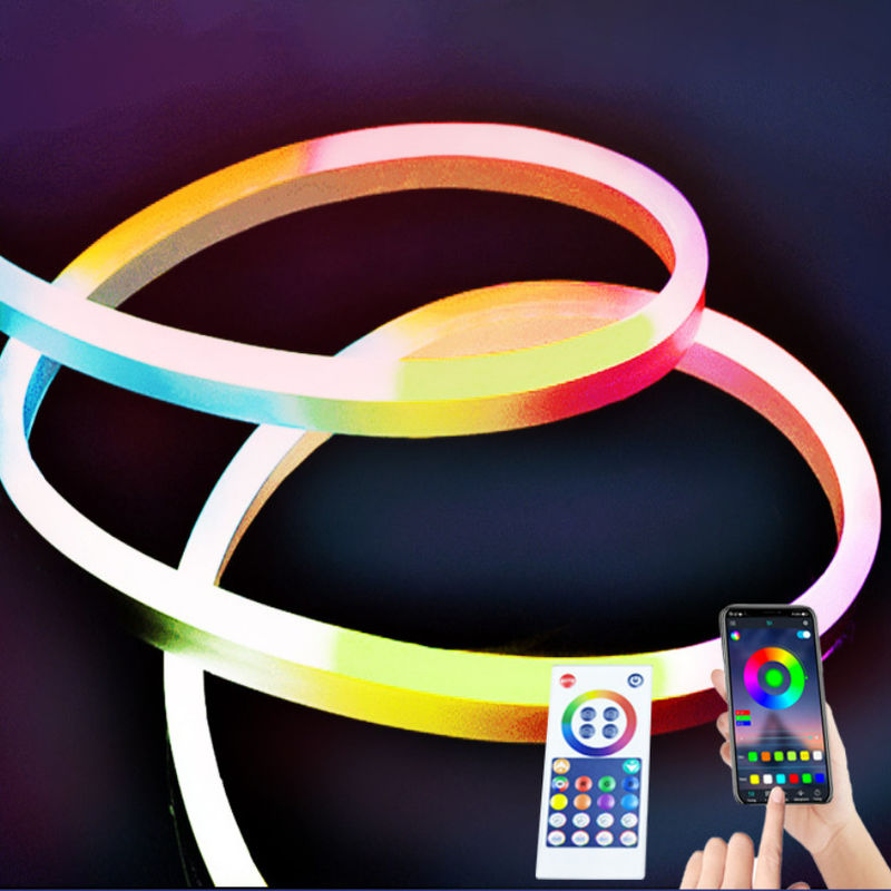 Monster 5m Smart Silicone Neon Strip Light Trong nhà Ngoài trời Trang trí quán bar tại nhà 12V