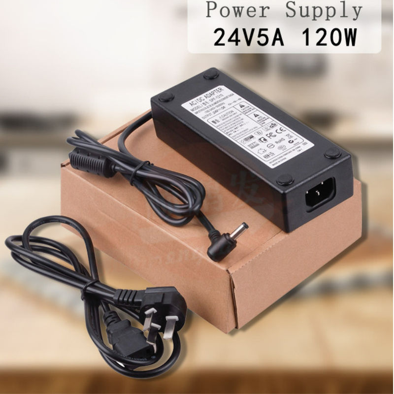 Nguồn điện mô-đun LED 5A Bộ nguồn LED DC 12V để bàn Màu đen Nguồn điện cho đèn dải LED