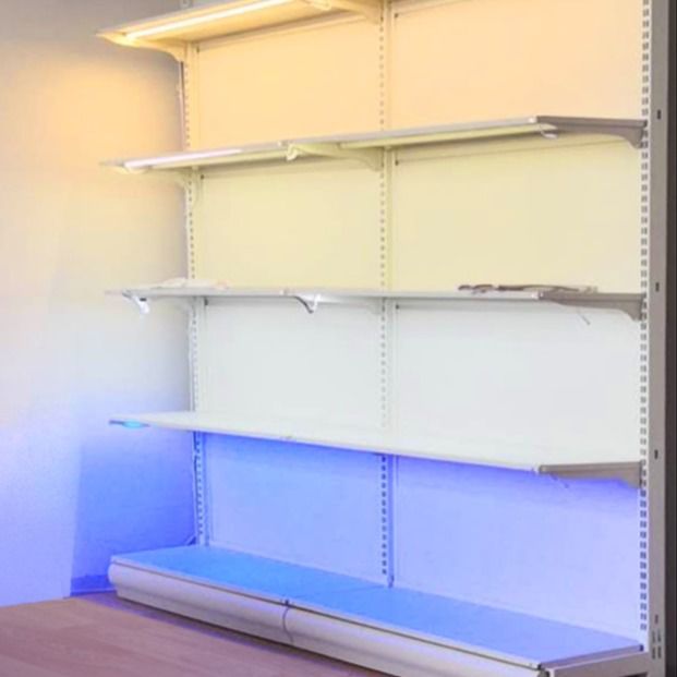 Đường ray đèn LED siêu mỏng Đường ray màu đen trắng xám cho đèn LED kệ