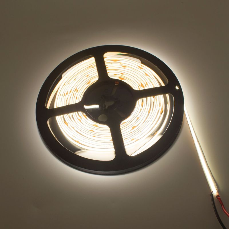 Mật độ cao 320 Led / M Dải đèn LED COB 24V linh hoạt Flex 10W trắng ấm